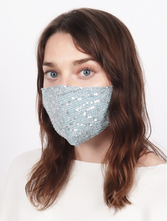 Sequins Design Face Mask w/ Filter Pocket